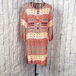 FIGUEROA & FLOWER Floral/Abstract Bohemian Dress‎ Large